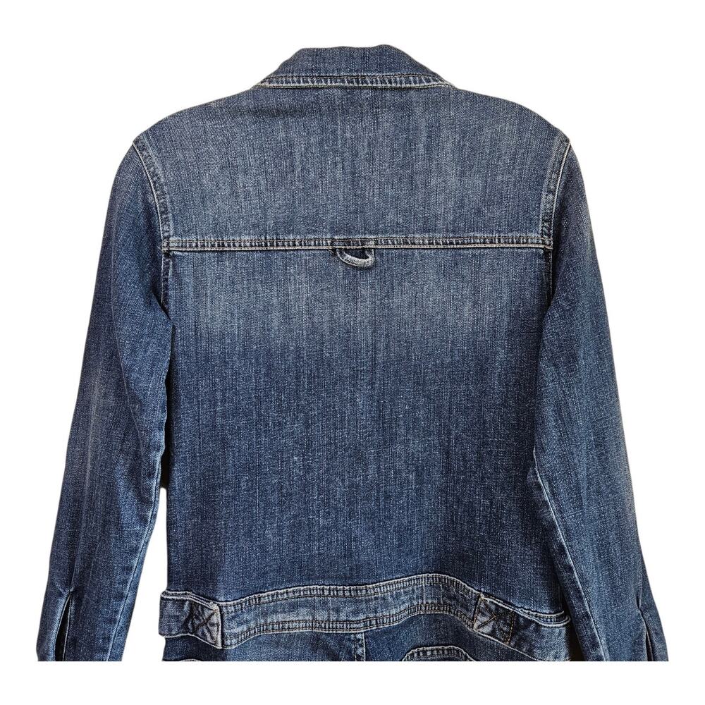 ZARA Women's S Z1975 Jean Jumpsuit Boiler Blue Denim Straight Leg 31 x 29.5 - Picture 9 of 10